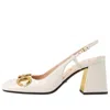 Gucci (wmns)  Chunky Mid-heel Slingback With Horsebit 'white'