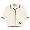 Gucci Interlocking G Knitted Cotton Shirt In Neutral