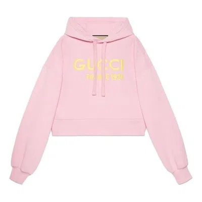Gucci (wmns)  Cotton Hooded Sweatshirt With Embroidery 'pink'