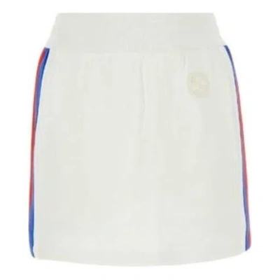 GUCCI (WMNS) GUCCI COTTON JERSEY MINI SKIRT WITH WEB 'OFF WHITE'