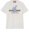 Gucci Printed T-shirt With Round Neck In White