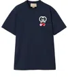 Gucci (wmns)  Cotton Jersey T-shirt With Patch 'navy' In Blue