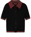 Gucci (wmns)  Cotton Lace Polo With Web 'black'