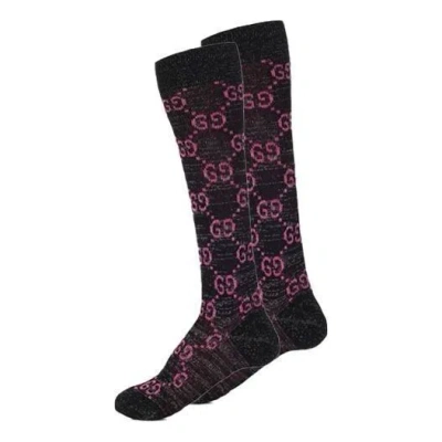 Gucci (wmns)  Cotton Lam Gg Socks 'black Pink'