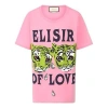 Gucci (wmns)  Cotton Tiger Print Short Sleeve Pink