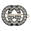Gucci Crystal Interlocking G Hair Clip In Black