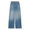 Gucci Horsebit Wide-leg Jeans In Blue