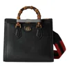 Gucci Diana Small Leather Tote In Black