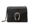 Gucci Dionysus Leather Shoulder Bag In Black