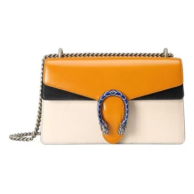 Gucci (wmns)  Dionysus Leather Single-shoulder Bag Small Orange/black/white In Multi