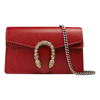 Gucci (wmns)  Dionysus Series Leather Bag Single-shoulder Bag Mini Size 'red'