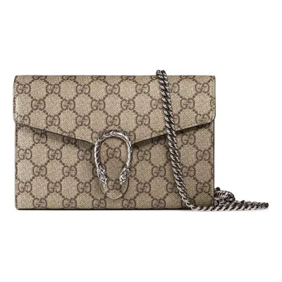 Gucci (wmns)  Dionysus Series Synthetic Canvaschain Bag Dionysus Brown