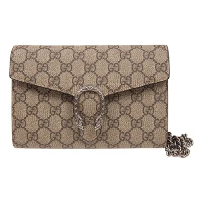 Gucci (wmns)  Dionysus Tiger Head Logo Canvas Chain Shoulder Messenger Bag Mini Red Classic