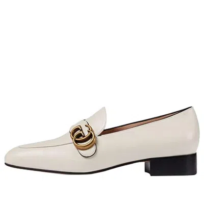 Gucci (wmns)  Double G Leather Loafers 'white'