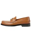Gucci Double G Leather Loafer In Brown