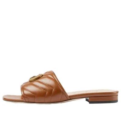 Gucci (wmns)  Double G Slide Sandals 'brown'