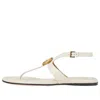 Gucci (wmns)  Double G Thong Sandal 'white Leather'