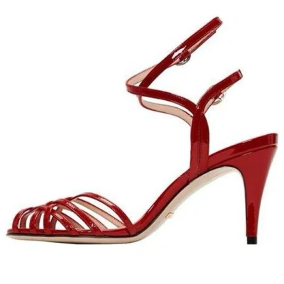 Gucci (wmns)  Draconia Patent Strappy Sandals 39 'red'