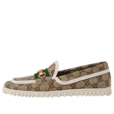 Gucci (wmns)  Driver With Horsebit Web 'beige'