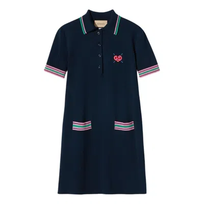 Gucci (wmns)  Fine Embroidery Knit Dress 'navy'