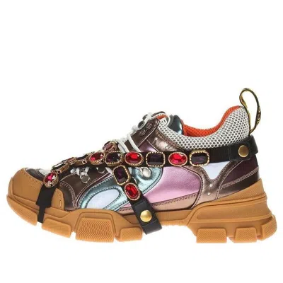 GUCCI (WMNS) GUCCI FLASHTREK CRYSTALS 'MULTI-COLOR METALLIC'