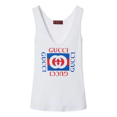 Gucci (wmns)  Fw24 Tank Top 'white Blue Red'