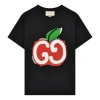 Gucci (wmns)  Gg Apple Printed Short Sleeve Black