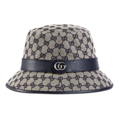 GUCCI (WMNS) GUCCI GG CANVAS BUCKET HAT 'BEIGE BLUE'