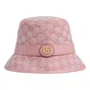 Gucci Gg Canvas Bucket Hat In Pink