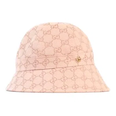 Gucci (wmns)  Gg Canvas Bucket Hat 'pink' In Neutral