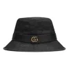 Gucci (wmns)  Gg Canvas Bucket Hat With Double G 'black'
