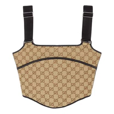Gucci (wmns)  Gg Canvas Top 'camel Ebony'
