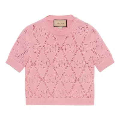 Gucci (wmns)  Gg Cotton Beaded Shirt 'pink'