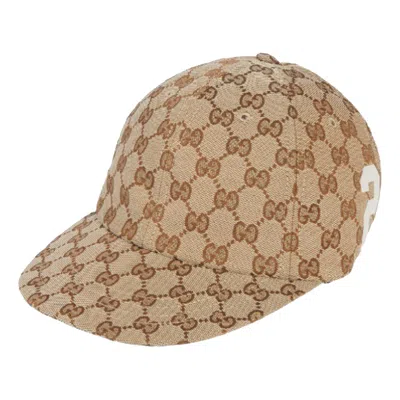 Gucci (wmns)  Gg Cotton Canvas Baseball Cap 'beige Ebony' In Brown
