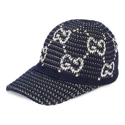 Gucci (wmns)  Gg Crochet Cotton Baseball Hat 'blue'