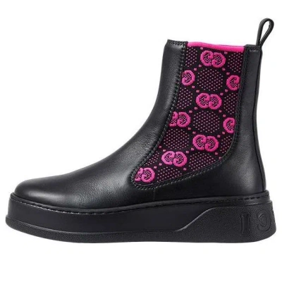 Gucci (wmns)  Gg Jersey Boots 'black Fuchsia'