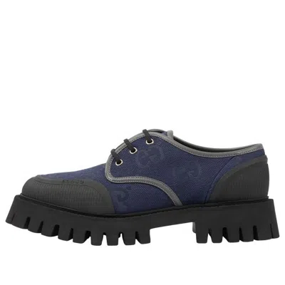 Gucci (wmns)  Gg Lace Up Shoes 'navy' In Multi