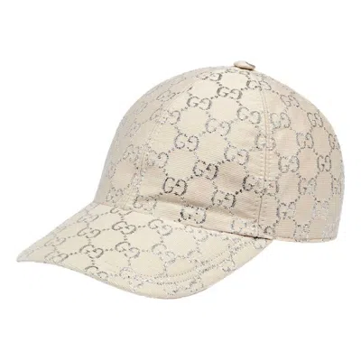 Gucci (wmns)  Gg Lam Baseball Hat 'white' In Neutral