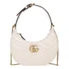 Gucci Gg Marmont Mini Leather Shoulder Bag In White
