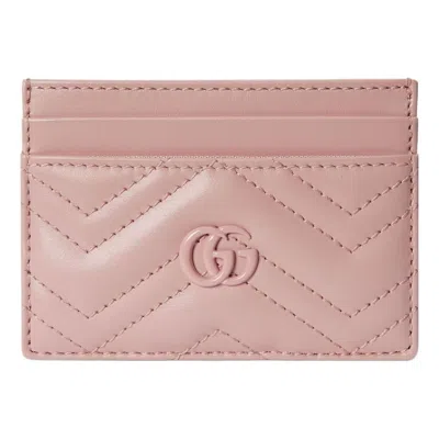 Gucci (wmns)  Gg Marmont Matelasse Card Case 'light Pink' In Yellow