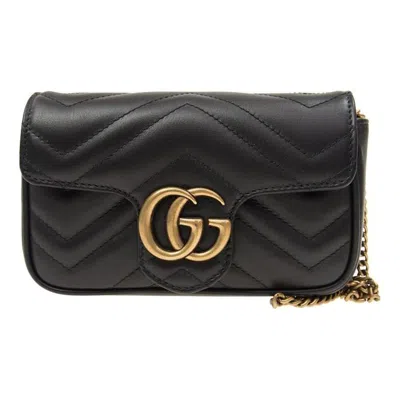 Gucci (wmns)  Gg Marmont Matelasse Leather Super Mini Bag 'black'