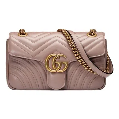 Gucci Gg Marmont Matelassé Shoulder Bag In Pink