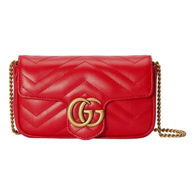 Gucci (wmns)  Gg Marmont Matelasse Super Mini Bag 'red'