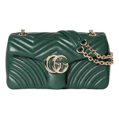 Gucci Gg Marmont Medium Shoulder Bag In Green