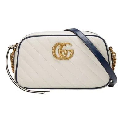 Gucci (wmns)  Gg Marmont Series Single-shoulder Bag Small-size White