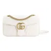 Gucci Gg Marmont Small Shoulder Bag In White