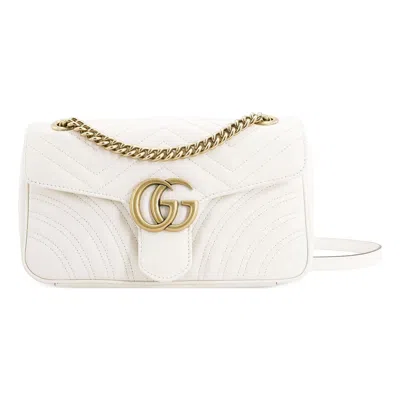GUCCI (WMNS) GUCCI GG MARMONT SMALL-SIZED SINGLE-SHOULDER BAG WHITE