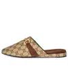 Gucci (wmns)  Gg Print Mules In Brown