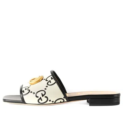 Gucci (wmns)  Gg Slide Sandal Leather 'black White'
