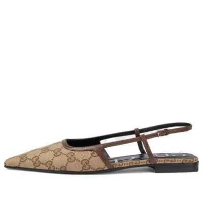 Gucci (wmns)  Gg Slingback Ballet Flat 'beige Ebony'